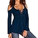SUNNOW Women Sexy Open Cold Shoulder Bandage Shirts Tops Blouse