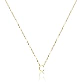 Picuzzy Initial Necklace for Women, Dainty 14K Gold Plated Letter Necklace Trendy Personalized Name Necklace Simple Choker Necklace Cute Monogram Non Tarnish Jewelry Gifts for Women Girls