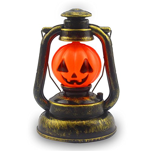 Ruanyi 3W Halloween Deco Prop Pumpkin Witch Lantern Hand Skull Lamp Portable Nightlight Ghosty Laughter Light LED lighting ( Color : Orang )