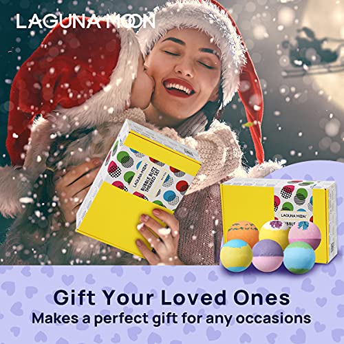 Bath Bombs Gift Set 6pc XXL Organic Handmade Fizzy Shower Bombs with