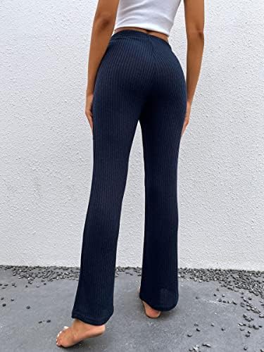 Solid Ribbed Knit Lounge Pants (Color 