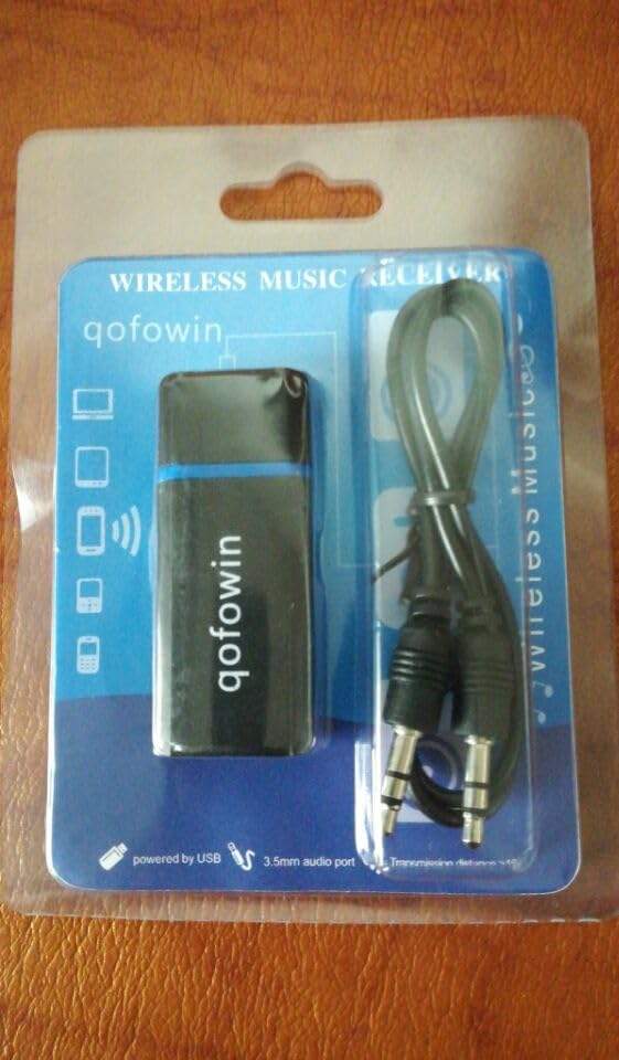 USB Bluetooth Receiver Adapter, Wireless Audio Adapter Car Kit Music Receiver for Home Stereo/Car Stereo Sound System Speakers with 3.5mm Cable.(Aux in) (Yet-M1)