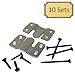 Interlocking Z Clips for Flush Mounting Pictures, Head Boards, & Wall Panels - 10 Sets