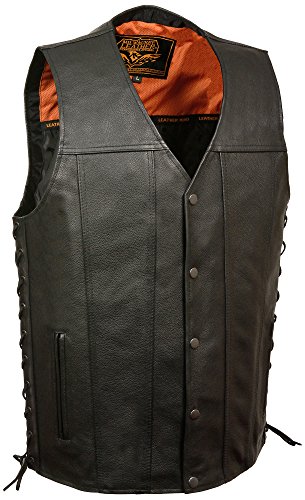 Milwaukee Men's Straight Bottom Side Lace Vest (Black, XX-Large)