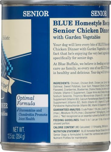 BLUE BUFFALO SENIOR HOMESTYLE RECIPE – CHICKEN – 12.5 OZ