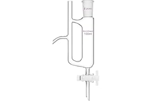 BorinGlass Water Oil Separator with 24/40 Joint, Borosilicate Glass Separation Funnel for Accurate Liquid Separation, 100 ml