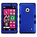 MYBAT Hybrid Dual Layer Hard Crystal Skin Gel Snap-On for Nokia Lumia 521 - Retail Packaging - Titanium Dark Blue Black