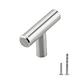 Modket 1 Pack Solid Brushed Nickel T Bar Handle