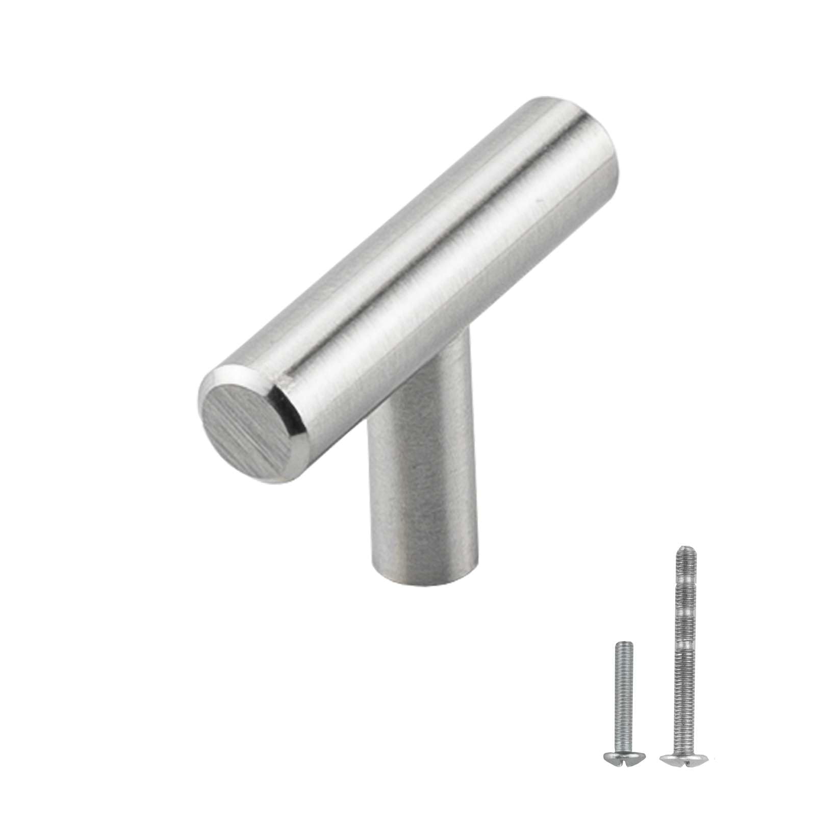 Modket 1 Pack Solid Brushed Nickel T Bar Handle