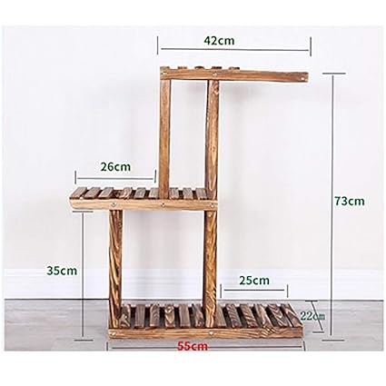 JIE Muebles para el hogar Estante para flores de madera Soporte para