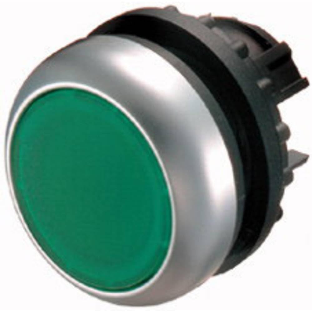 Eaton 216948 Glow Push Button Flat Green Locking