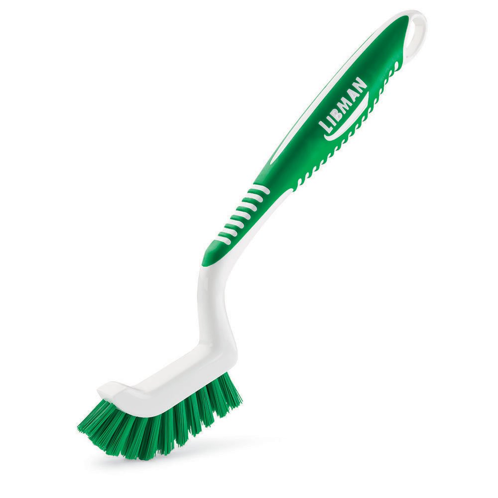 Photo 1 of Libman Commercial 18 Tile and Grout Brush, Polypropylene, 9.75" Total Length, Green and White (Pack of 6)