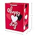 Hallmark Large Valentine's Day Gift Bags (Red Heart & Black Dots, Pack of 2)