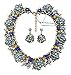 Charm.L Grace Jewelry Vintage Alloy Flowers Collar Necklace Earrings Set