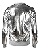 JOGAL Metallic Gold Shirts Nightclub Styles Hoodies Large Silver
