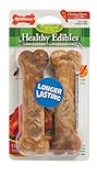 Nylabone Healthy Edibles Wolf Chicken Flavored Twin pack Dog Treat Bone