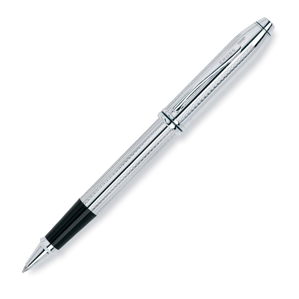 CROSS Townsend Platinum Rollerball Pen incl. Luxury Gift Box – Refillable Rolling Ball Pen