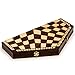 Husaria Wooden Three-Player Chess Game Set - 21 Inches - with Foldable Board, Handcrafted Playing Pieces, and Felt-Lined Storage