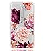 BAISRKE Nokia 6.1 Case, Nokia 6 2018 Case, Slim Shockproof Clear Floral Pattern Soft Flexible TPU Back Cover for Nokia 6.1 2018 [Purple Pink Flower]