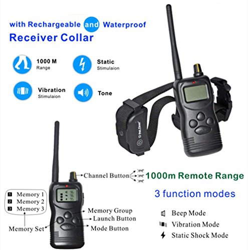 Zero Dog Training Collar Remote Pet Bark Collars Waterproof Rechargeable Electric Pet Trainer For Dogs - Thumbnail 3