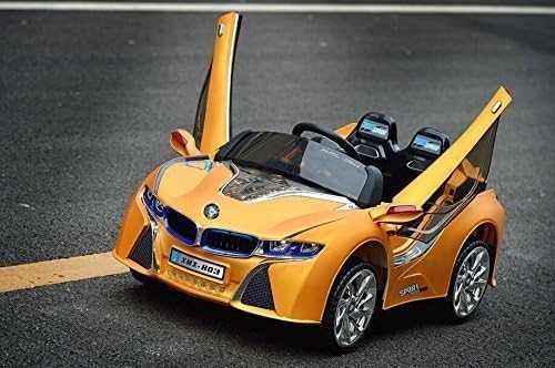 Limited Edition 2016 BMW i8 style Ride ON Car For Kids | Parenting Remote Control | LED Wheels | Yellow