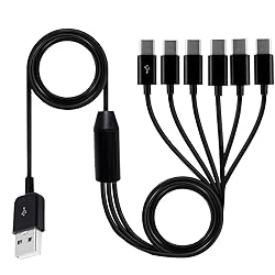SplendoRoute Multi Charging Cable, USB C Splitter