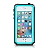 iPhone SE Waterproof Case, Merit IP68 Standard Protection Dirt-poof Shockproof Snow-proof and Waterproof Case for iPhone SE/5/5s (Blue)