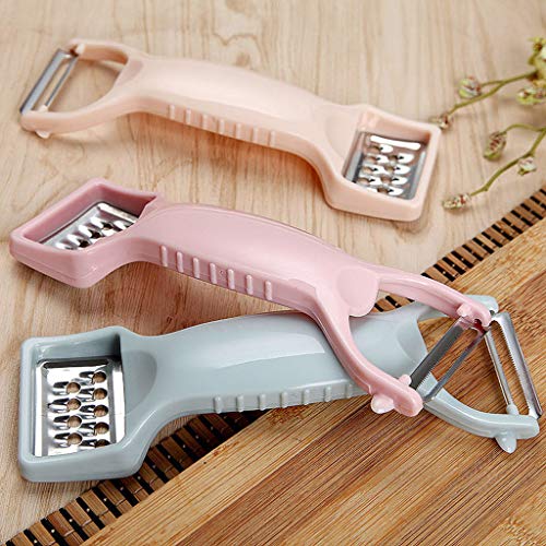 TADAMI Multi-Functional Vegetable Grater,Multi-Function Grater Stainless Steel Potato Radish Garlic Grinding Slicer Tool (Blue)