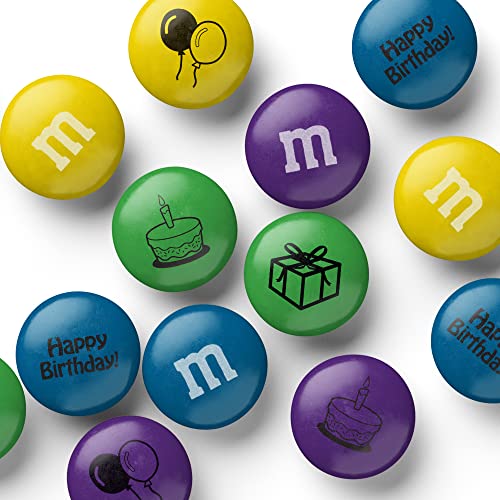 M&M'S Milk Chocolate Birthday Candy 2lb of Bulk Candy with Printed