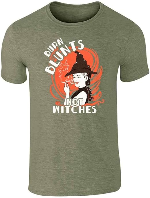 Burn Blunts Not Witches Funny Halloween Weed 420 Heather