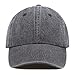 The Hat Depot Baseball Dad Hat Women Men Blank Washed Low Profile Cotton and Denim UPF 50+ Running Golf Cap Hat(Black)