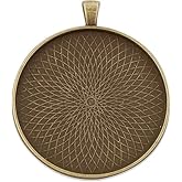 Sluswallow 5 Pcs Bronze Extra Large 50 MM Pendant Base Trays 2 INCH Customizable Blank Settings Bezel Christmas Ornaments, Jewelry Making Charms, Beading and Jewelry Making