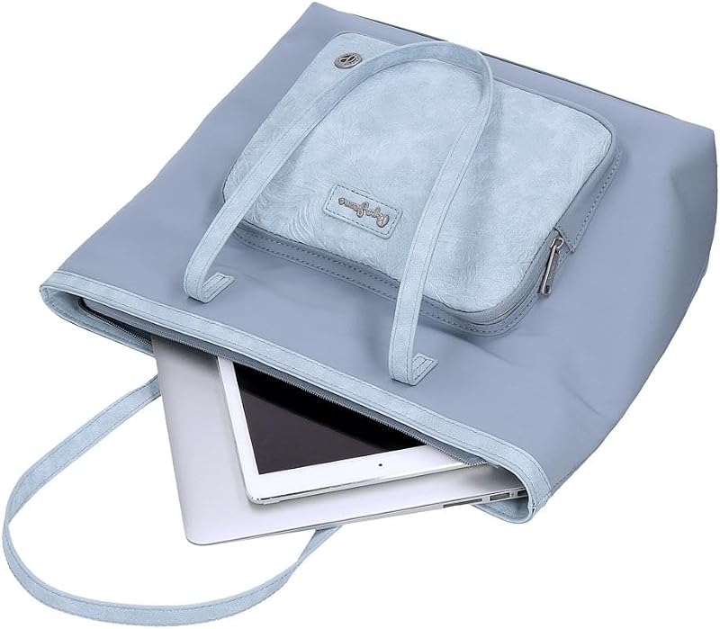 Jana Sac fourre-tout bleu 34 x 32 x 14 cm Polyester avec détails en cuir synthétique by Joumma Bags, bleu, Talla única, Sac fourre-tout