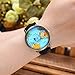 Top Plaza Rotating Airplane World Map Watch Unisex Retro Bronze Case Black PU Leather Band Quartz Watch