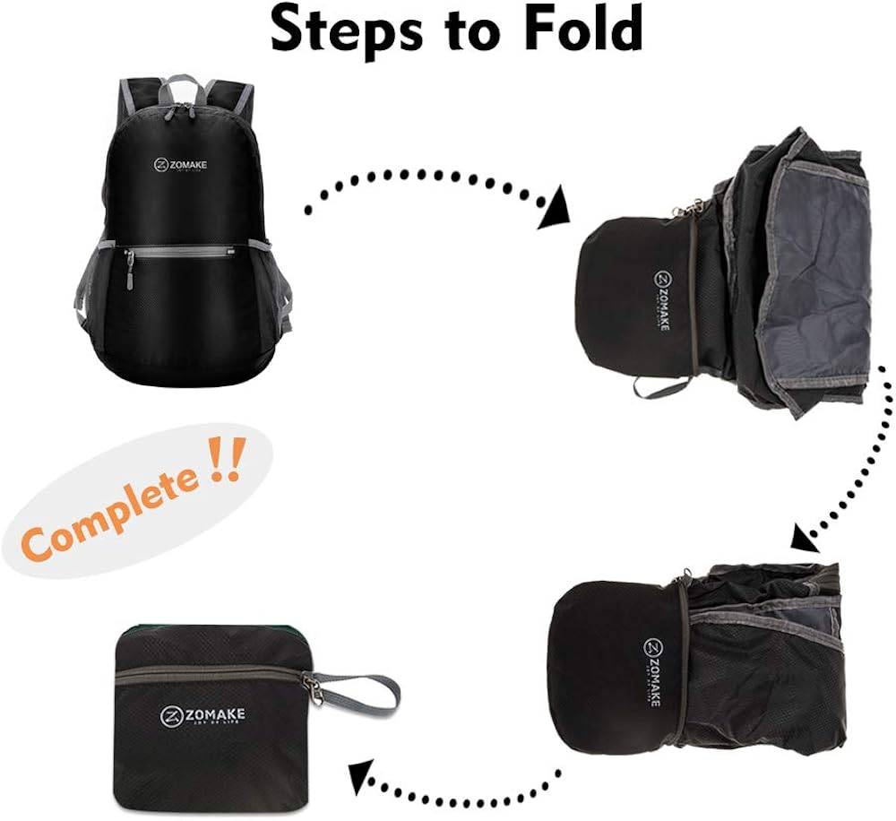 ZOMAKE Ultra Lightweight Packable Backpack Water Resistant Hiking Daypack, Small Backpack Handy Foldable Camping Outdoor Backpack Little Bag : Sports & Outdoors