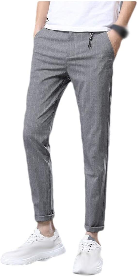 Amazon Tootess ポケット付きメンズストレートカジュアルルーズストライプビジネスドレスパンツ ジーンズ 通販