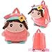 Gloveleya Kid's Angela Girl Cartoon Plush Backpack School Shoulder Bags Pink 10'' for Kids Under 5 Years Old