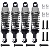 HobbyPark 4pcs Aluminum Shock Absorber Assembled Damper Replacement A949-55 for WLtoys 1/18 RC Car A959 A979 K929 A959-B A969-B A979B (Gray)
