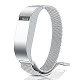 ANCOOL Compatible Fibit Flex Bands Stainless Steel Magnetic Closure Milanese Sports Wristband Compatible Fitbit Flex Tracker(NOT Compatible FELX 2) - Small Silver