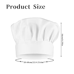 TIESOME 2PCS Chef Hat Adjustable Elastic Baker