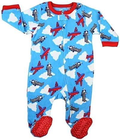 elowel Baby Boys Footed Sand Truck Airplane Crain Pajama Sleeper Fleece (Size 6 M-5 Years)