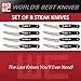 Miracle Blade World Class Professional Series Steak Knives Serrated (8 Steak Knives)
