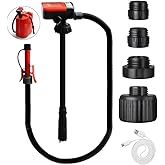FUELIO Fuel Transfer Pump - USB Charging Electric Gas Pump for Gas Can - Gas Transfer Pump Battery Powered with Automatic Shut Off Nozzle, Fix Clip, Extra Long Hose Gas Can Jug Tank For Gasoline