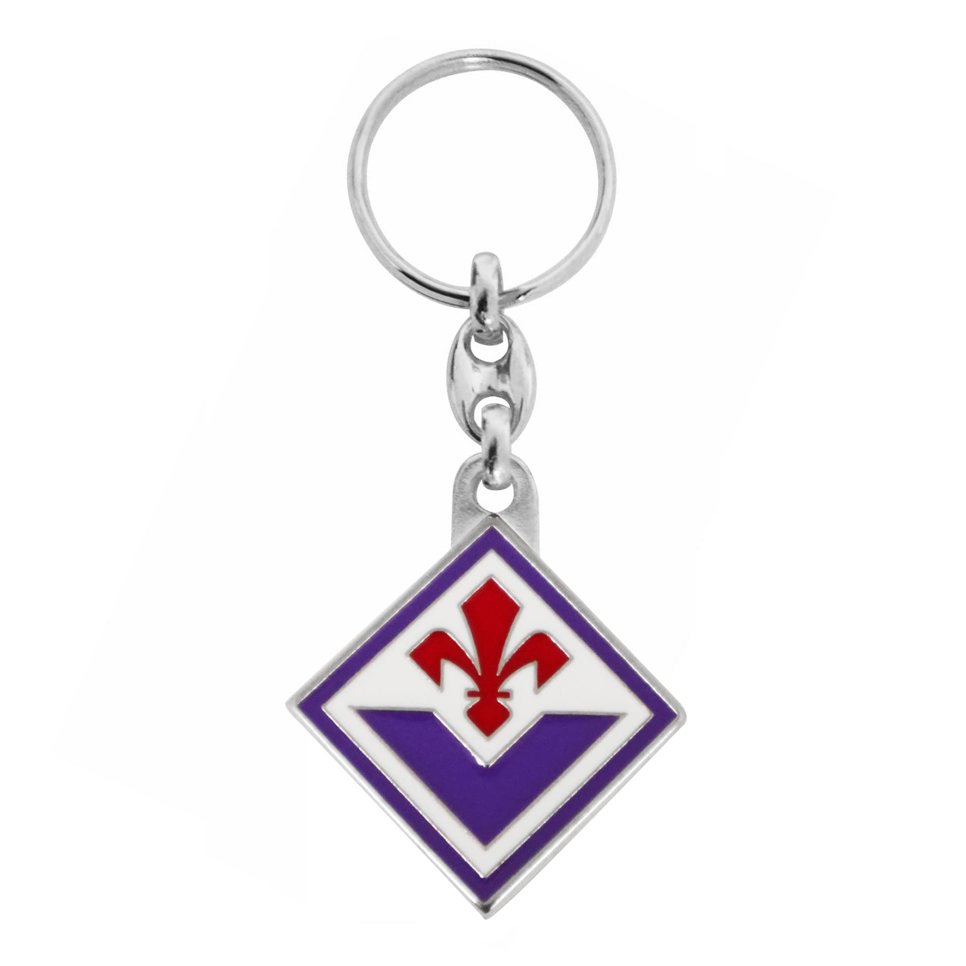 GIEMME VANNISPORT FIORENTINA PURPLE OFFICIAL KEYCHAIN IN ENAMELLED METAL NEW LOGO, purple, S