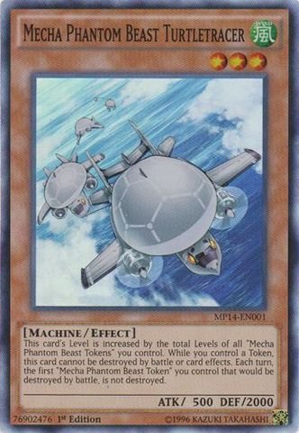 Yu-Gi-Oh! - Mecha Phantom Beast Turtletracer (MP14-EN001) - Mega Pack 2014 - 1st Edition - Super Rare