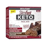SlimFast Keto Meal Replacement Bar Whipped Triple Chocolate 1.48 oz 5 Bars per Pack (4 Boxes)