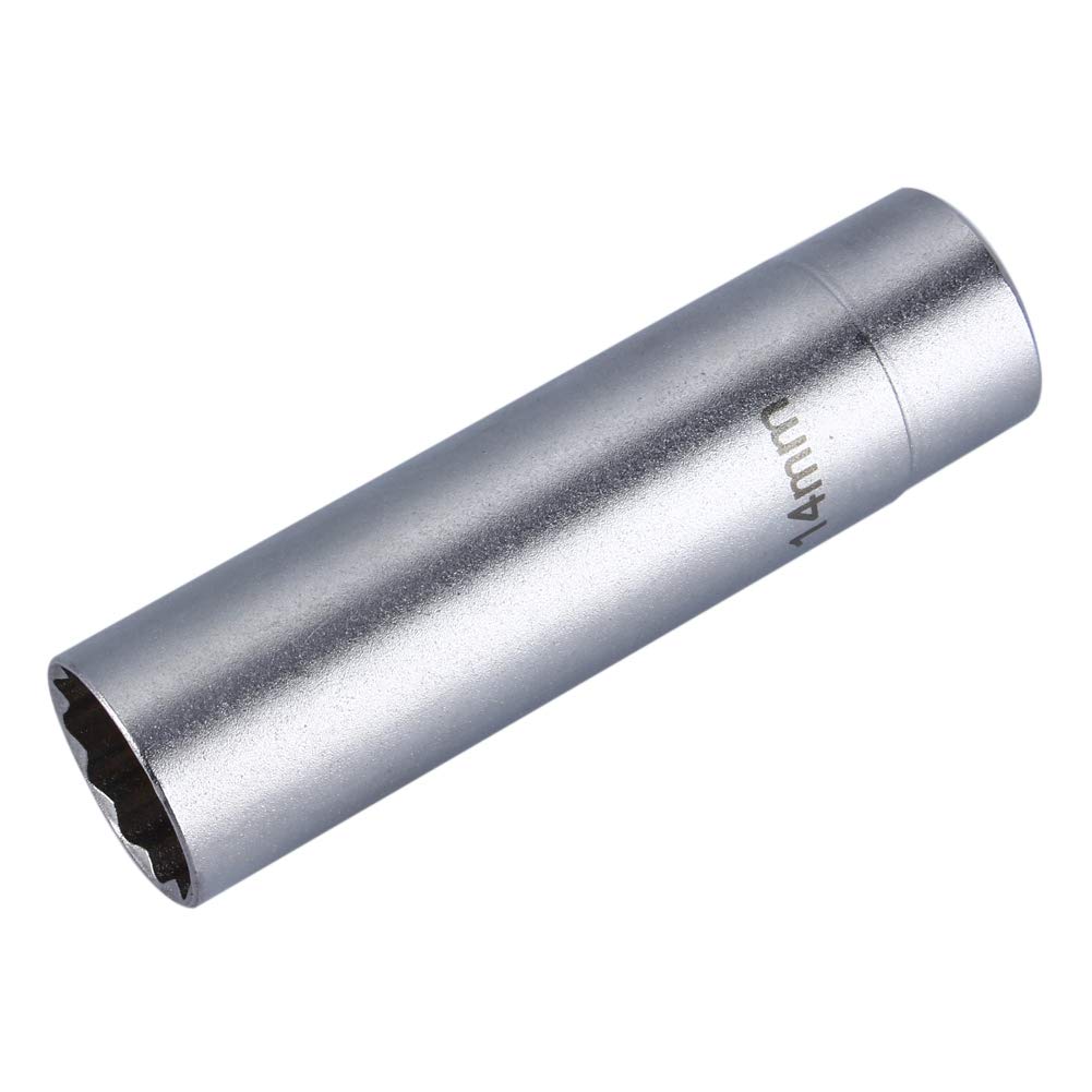 IUSOT 14mm Spark Plug Socket, 12-Point, Swivel Magnetic, Compatible with 14mm Hex Spark Plugs