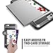 iPhone 6s Case, Anuck iPhone 6 Wallet case [Anti Scratch][Heavy Duty][Card Pocket] Hard Shell Dual Layer Hybrid Rubber Bumper Protective Card Case Cover for Apple iPhone 6 iPhone 6s 4.7 inch - Silver
