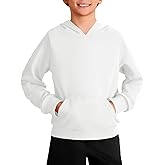 Haloumoning Boys Fashion Hoodies Kids Long Sleeve Hooded Sweatshirts with Kangaroo Pocket 5-14 Years