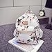 Women Girls Floral Printing PU Leather Shoulder Bag Backpack (White)